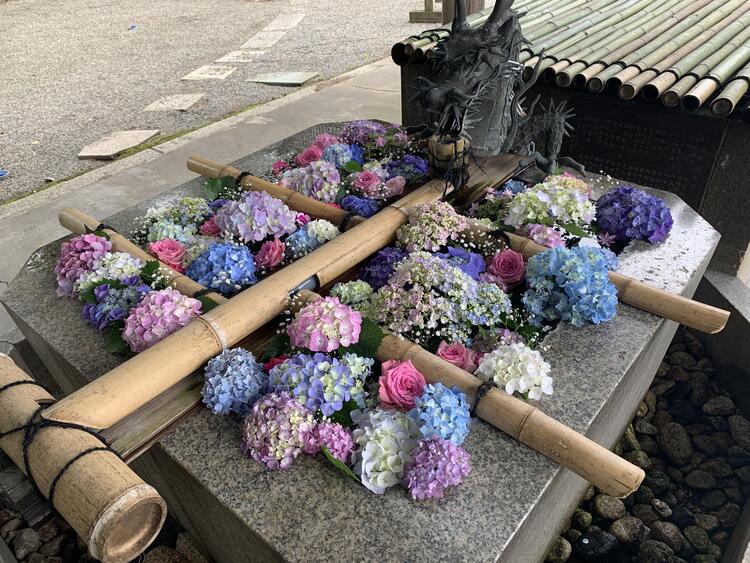 水口神社　花手水2