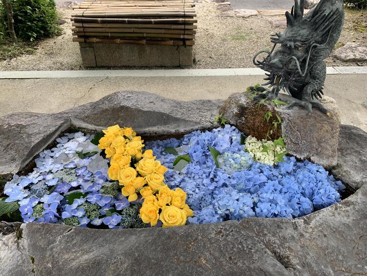 矢川神社　花手水2